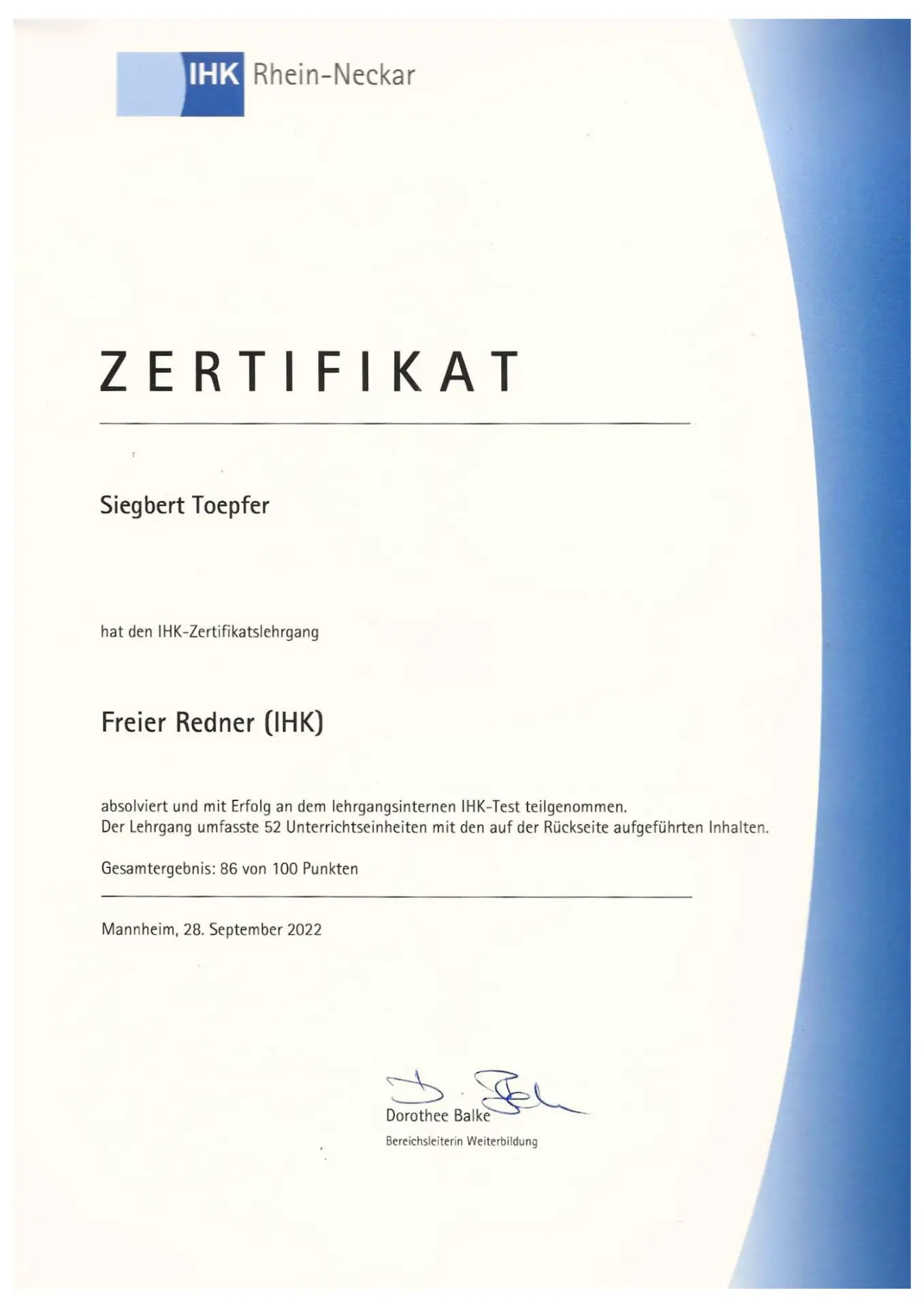 IHK Abschluss-Zertifikat_Siegbert Toepfer